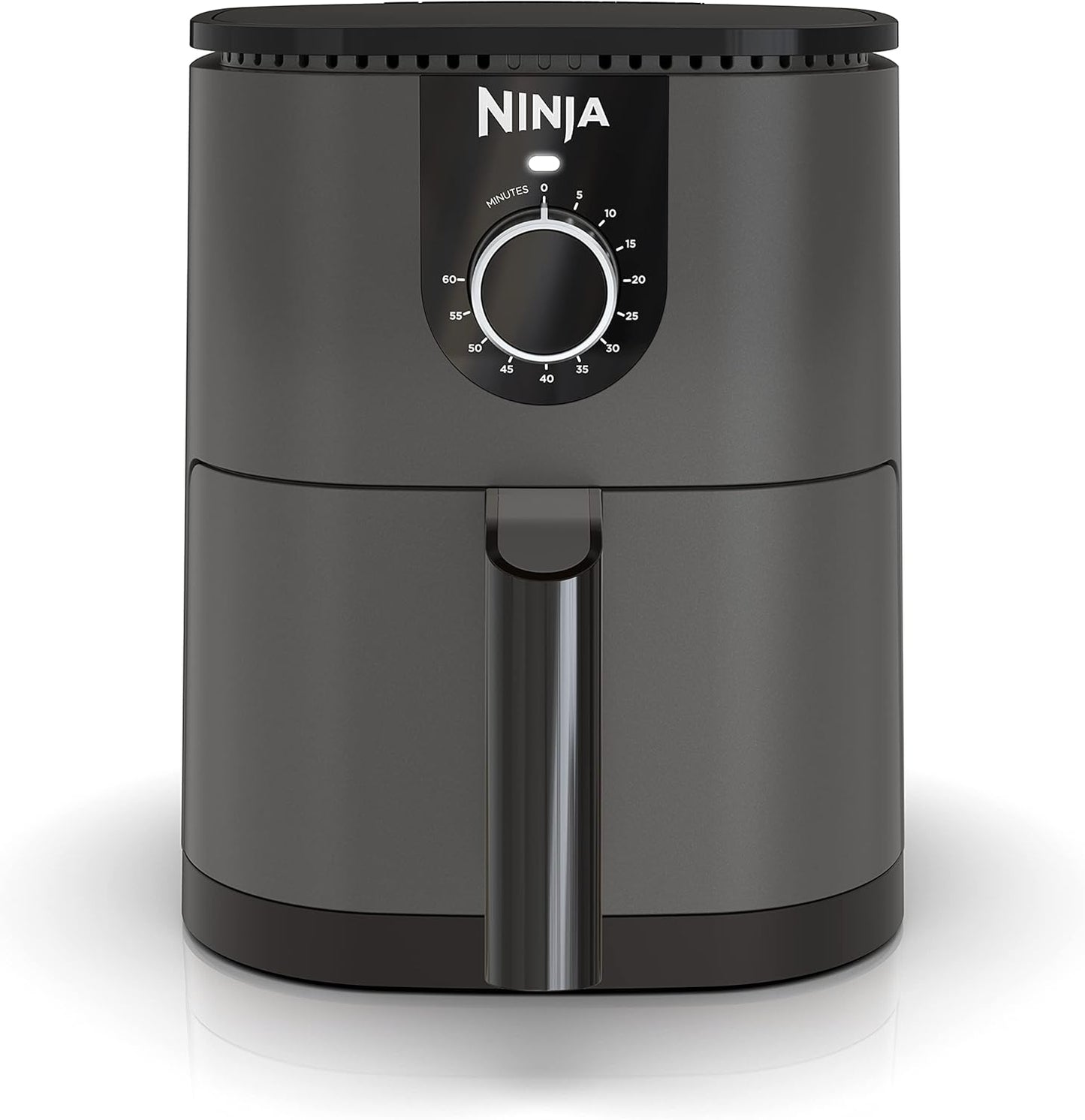 Ninja AF080 Mini Air Fryer - Compact 2-Quart Capacity with Nonstick Surface & Quick Set Timer - Grey