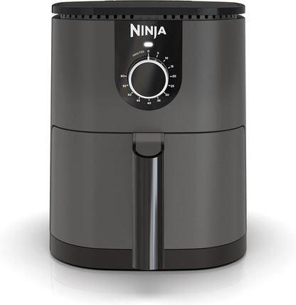 Ninja AF080 Mini Air Fryer - Compact 2-Quart Capacity with Nonstick Surface & Quick Set Timer - Grey