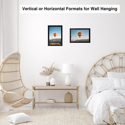 JCJMY 5x6 Picture Frame Black for Wall Hanging or Tabletop, Wall Mounting Horizontally or Vertically, 5 x 6 Wall Gallery Poster Photo Frame with Shatter Resistant Plexiglass, Black