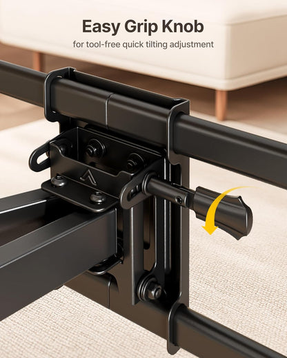 monTEK Heavy Duty TV Wall Mount - Full Motion Design for 37-90 Inch TVs | Supports Up to 165lbs