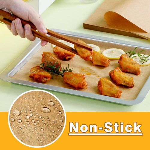 CHEFMAN Air Fryer Liners - Disposable Unbleached Parchment Paper, 120 PCS Square Non-Stick Baking Sheets