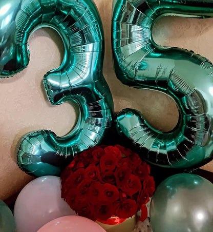 Teal Blue Number Balloon - 40 Inch 0 Balloon for Birthday Decorations | Perfect Teal Party Supplies