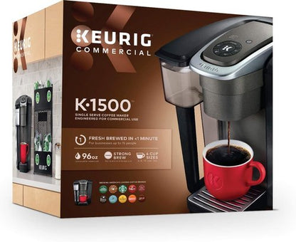 Keurig K-1500 Commercial Coffee Maker - Sleek Black Design | Compact 12.4" x 10.3" x 12.1" Size