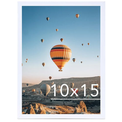 JCJMY 10x15 Picture Frame White for Wall Hanging, Wall Mounting Horizontally or Vertically, 10 x 15 Wall Gallery Poster Photo Frame with Shatter Resistant Plexiglass, White