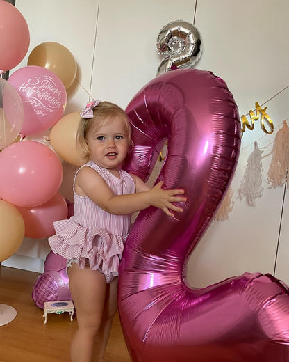 Pink Number 8 Balloon - 40 Inch Giant Foil Balloon for 8th Birthday Party Decorations