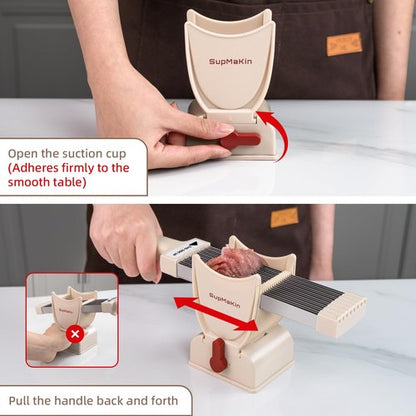 Fresh Meat Slicer + Upgrade Safe Mandoline Slicer
