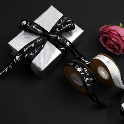 10Yard | Funeral Ribbon Set by 10Yard - 2 Styles, 5/8" X 20 Yards for Celebration of Life
