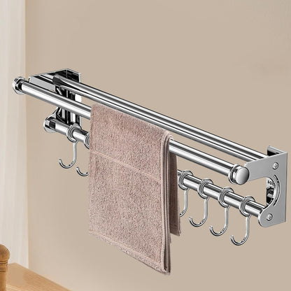 semofcen Kitchen Utensil Holder Hanger 30/40/50CM Stainless Steel Multifunctional Slide Rail Hook Space Saving Utensil Rack No Drilling Kitchen Rail for Hanging Cooking Utensils Mugs Spoons