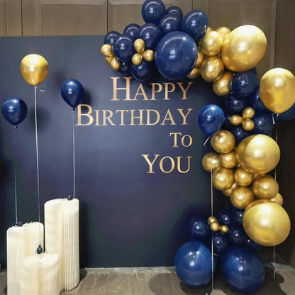 Navy Blue Balloons - 100 Pack of 12-Inch Round Helium Balloons for Graduation & Birthday Decor