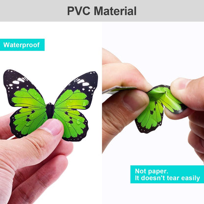 Skiennix 80pcs Butterfly Wall Decor - Waterproof & Removable Plastic Mural Stickers for Home & Party