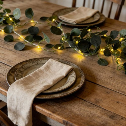 Eucalyptus Leaves String Lights by [Brand Name] - 20 LED Warm White Fairy Lights | 6.6Ft Battery Operated Garland Decor