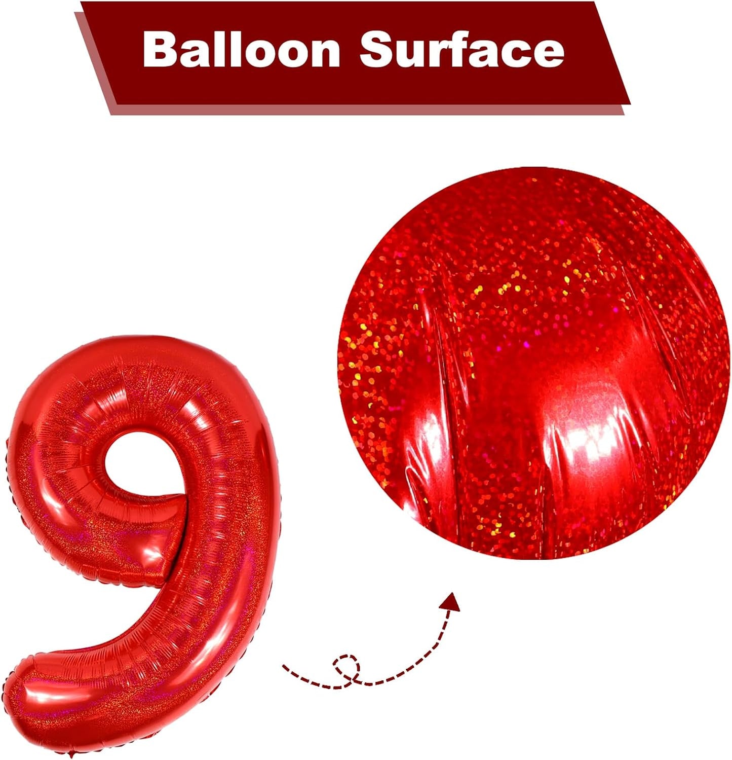 Regine Switzerland 40-Inch Red Number 1 Balloon - Perfect First Birthday Decoration for Girls