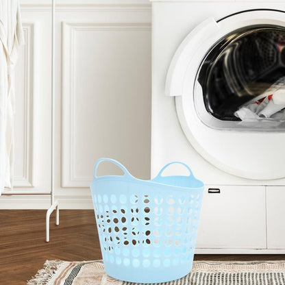 BESTOYARD Laundry Basket with Handles 13.38X12.99X10.23 Inch Plastic Dirty Clothes Storage Bin for Home Bedroom Bathroom Organization