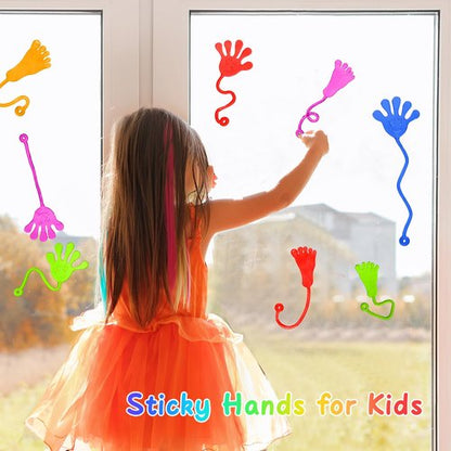 PICcircuit Sticky Hands Bulk 30 PCS Party Favors for Kids 4-8,8-12 Year Stretchy Sticky Hand Feet Goodie Bags Stuffers for Kids Classroom Prizes Easter Basket Stuffers Birthday Trinkets Slap Hand
