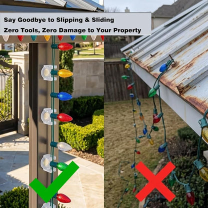 50 Pack Magnetic Christmas Light Clips for Metal Roofs - Box Packed +50
