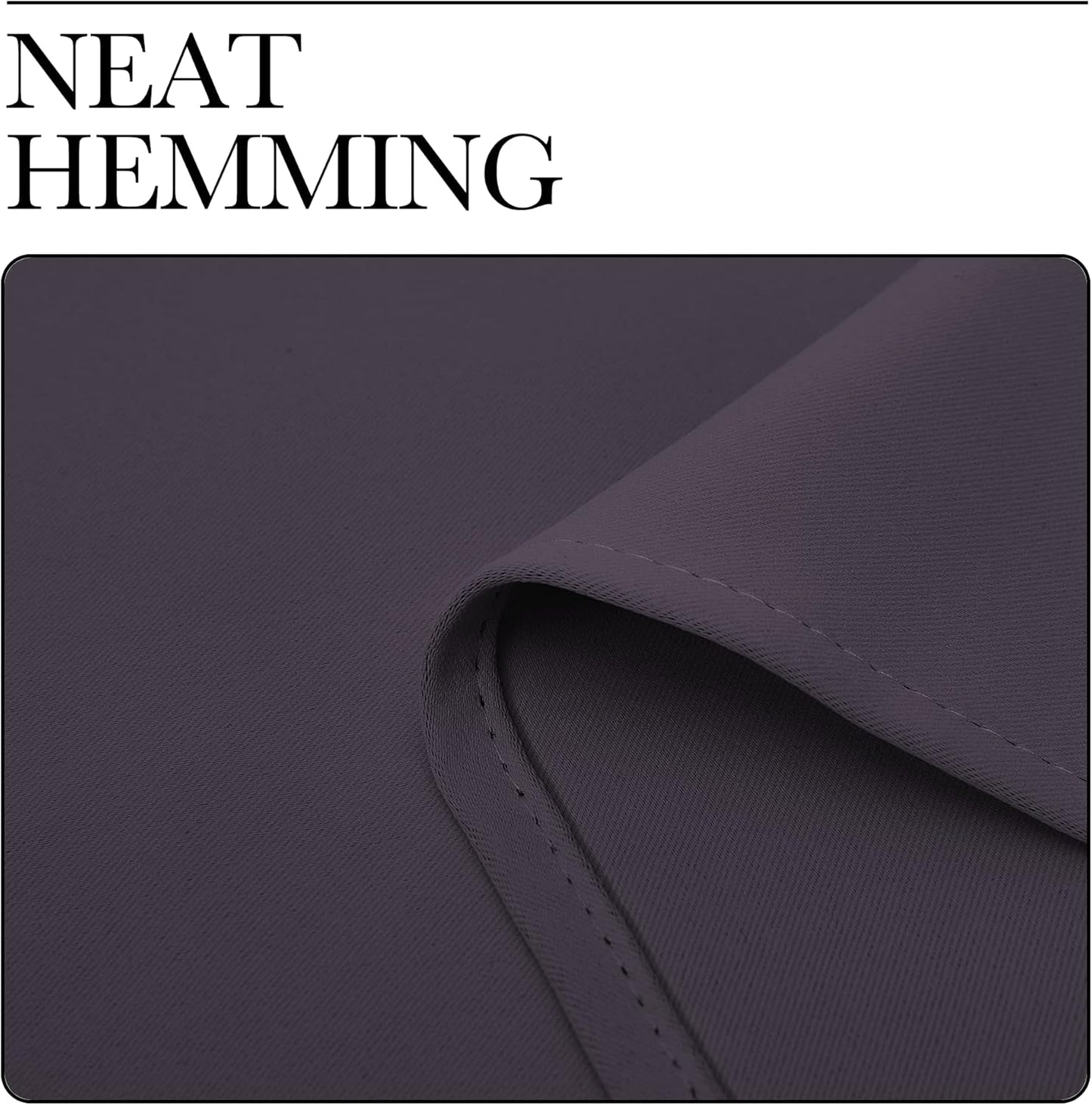 NICETOWN Greyish Purple Blackout Curtains - Thermal Insulated Drapes for Living Room | 68" Length, 2 Panels, 55" Wide