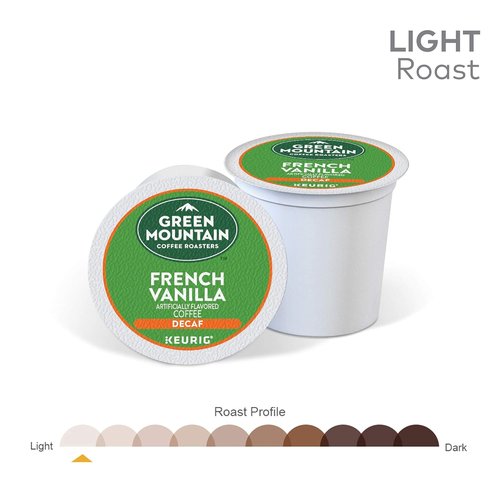Green Mountain Coffee Roasters French Vanilla Decaf K-Cup Pods - Light Roast Coffee, 96 Count