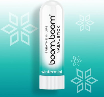 BoomBoom Nasal Stick - Vapor Flow Technology for Cool Refreshing Sensation | Natural Mood Boost with Essential Oils + Menthol (Wintermint)