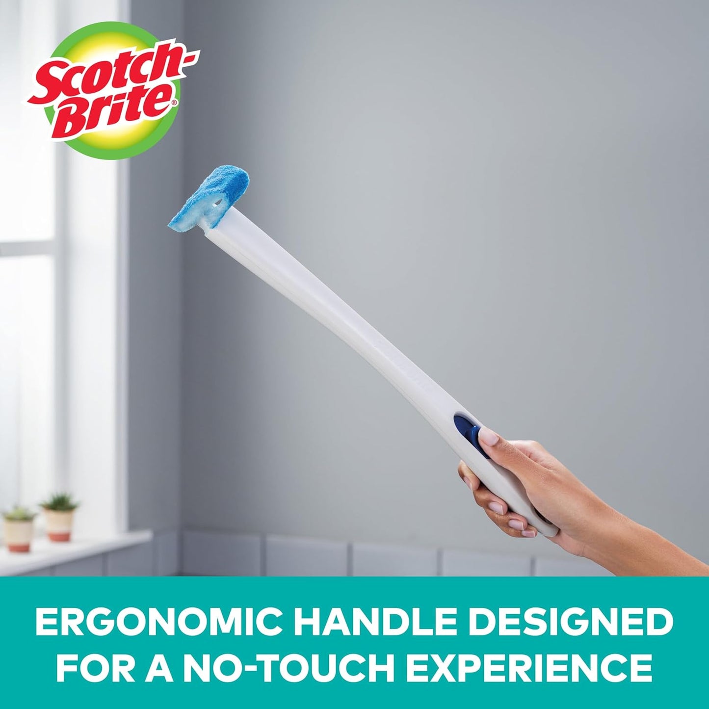 Scotch-Brite Toilet Scrubber Starter Kit - Disposable Refills with Bleach Alternative | Includes Handle & Caddy