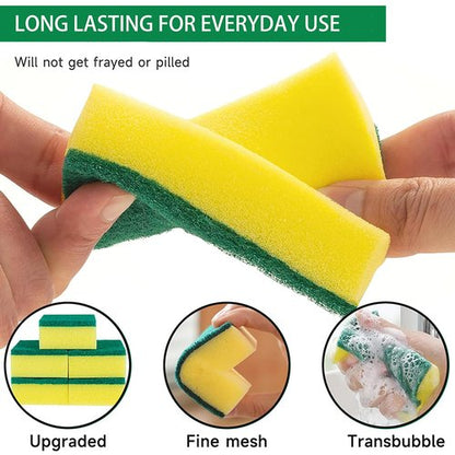 Sponges Kitchen 16 Count, Heavy Duty Scrub Sponges for Cleaning, Effortlessly Clean Your Stovetop, Sinks, Stoves, Appliances