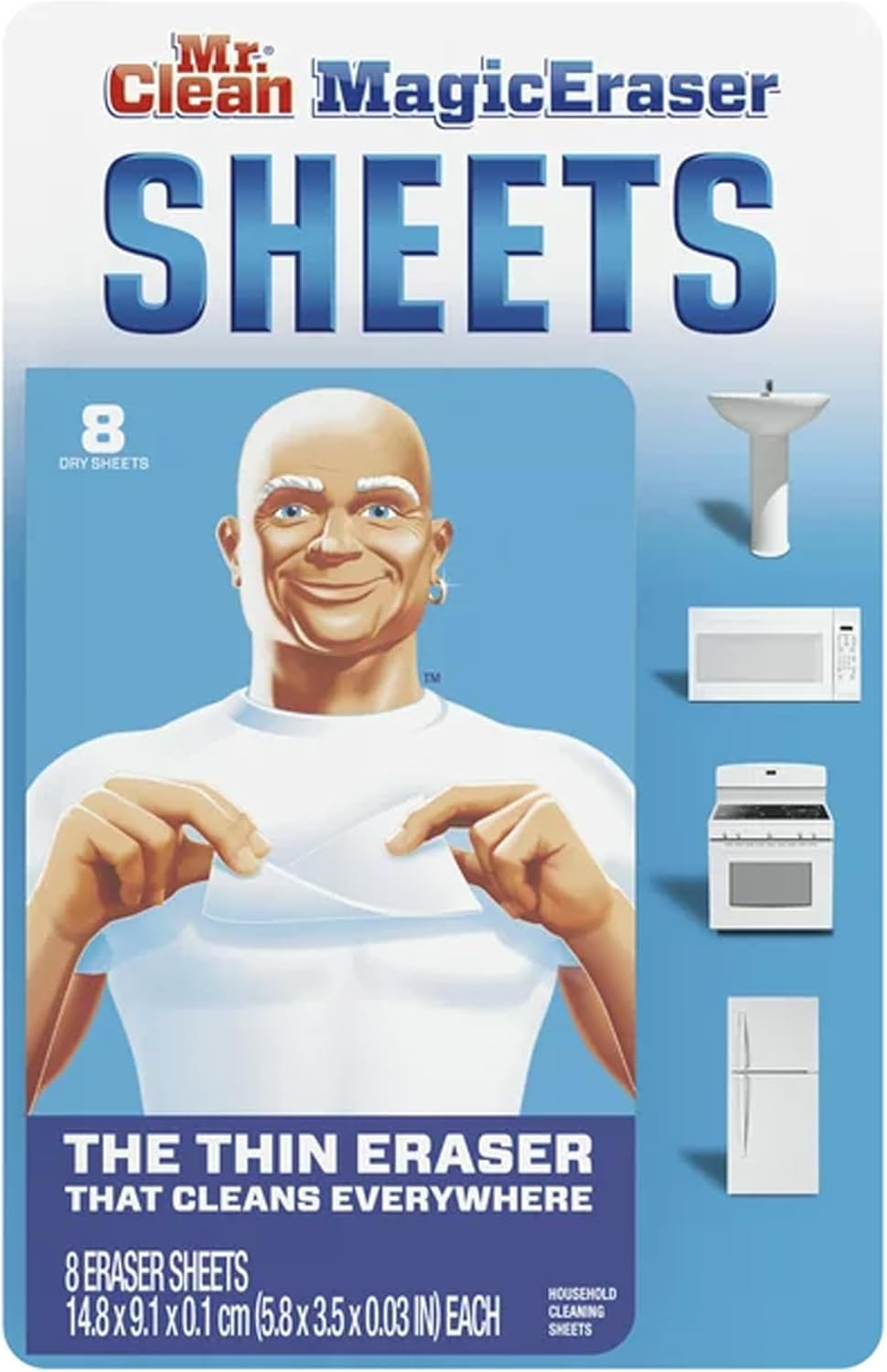 Mr. Clean Magic Eraser Sheets - Original Cleaning Power | 1-Pack for Effortless Stain Removal