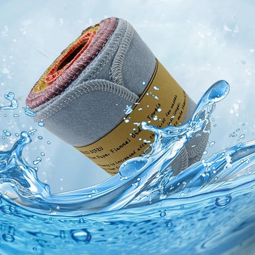 BEECO GIF2U Reusable Toilet Paper Towels 24 Count Roll,Washable Absorbent No Tear Bidet Towels Cotton Cloth,Zero Waste Cleaning Supplies for Bathroom(Solid 4 Colors)