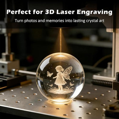 K9 Crystal | Genuine Clear Blank Blocks for Inner Laser Engraving - 2.36 Inch with Stand