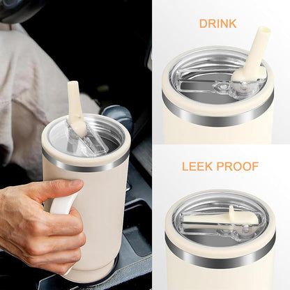 Stanley | 40 oz Flip Straw Leak-Proof Lid Replacement - No Spill Cover for H2.0 Quencher