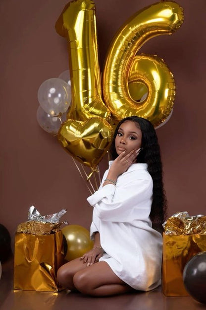 Gold Number 60 Balloon - 40-Inch Golden Birthday Decoration for 60th Celebration | Perfect for Men & Women