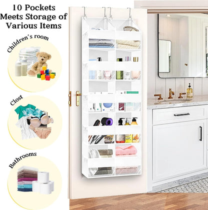 Over The Door Organizer - Skiennix 5-Tier Extra Large Storage Solution | 10 Compartments for Toys, Shoes & More