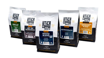 Utica Coffee Roasting Co. Decaf Cannoli | Specialty Flavored Medium Roast Ground Coffee | 16 Oz Reclosable Bag