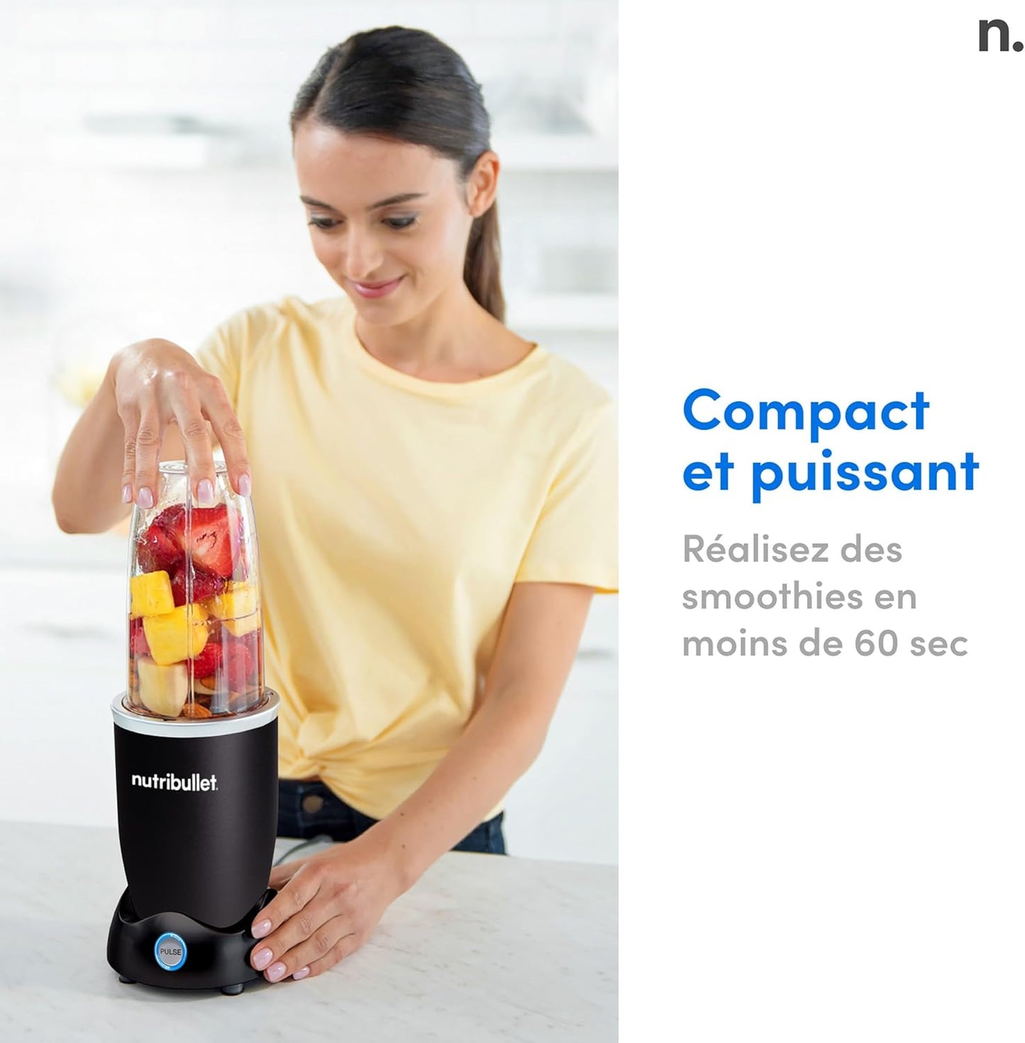 Nutribullet Pro+ 1200 Watt Personal Blender - Pulse Function | Sleek Black Design