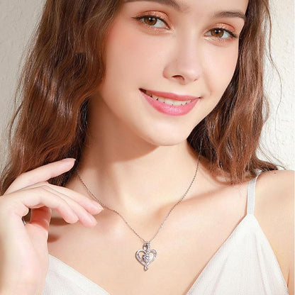 Forever Red Preserved Rose Gift Box with Necklace – Eternal Real Rose for Girlfriend, Wife, Mom