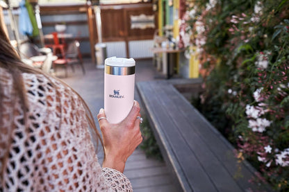 Stanley AeroLight Transit Bottle 16 oz - Lightweight Insulated Stainless Steel | Leak-Resistant Lid | Rose Quartz