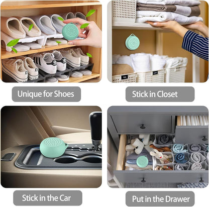 Odor Eliminator | 8 Pack Compact Fragrance-Free Fresheners for Closet, Shoes, Fridge & Pets