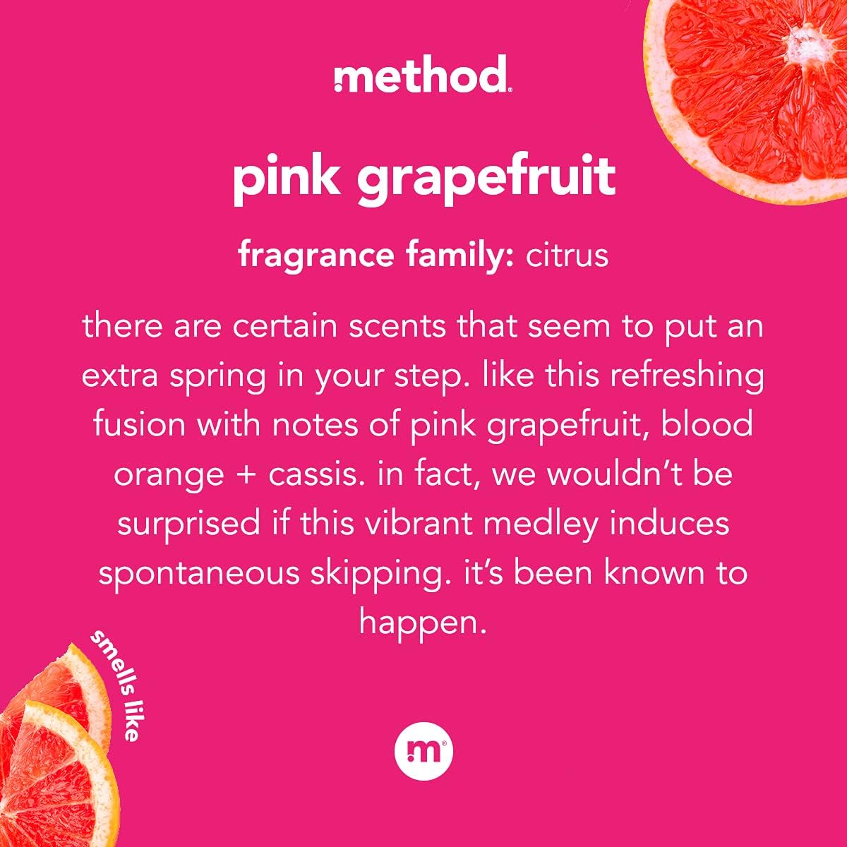 Method All-Purpose Cleaner Spray - Pink Grapefruit Scent | Ideal for Counters & Tiles - 28 Fl Oz (Pack of 8)