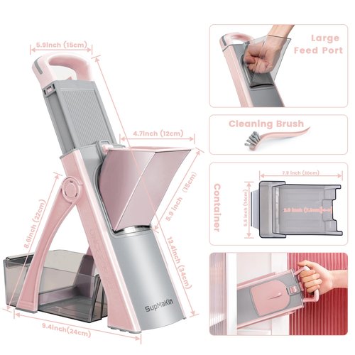 Fresh Meat Slicer + Upgrade Safe Mandoline Slicer