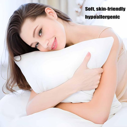Acteb Ultra Thin Flat Soft Bed Pillows King Size Set of 2 Pack for Sleeping 20"x36", Hypoallergenic Skin Friendly Machine Washable