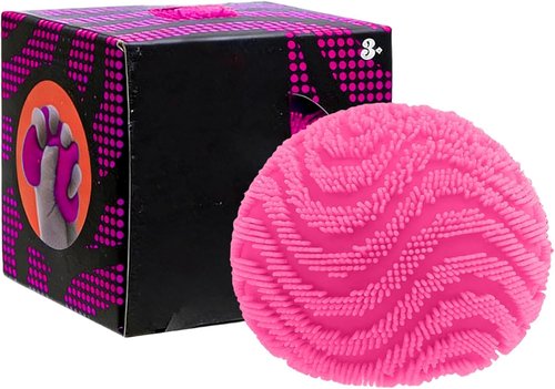 Fuzz Ball | Soft Squishy Toy for Anxiety Relief - Sensory Stress Ball in Hot Pink
