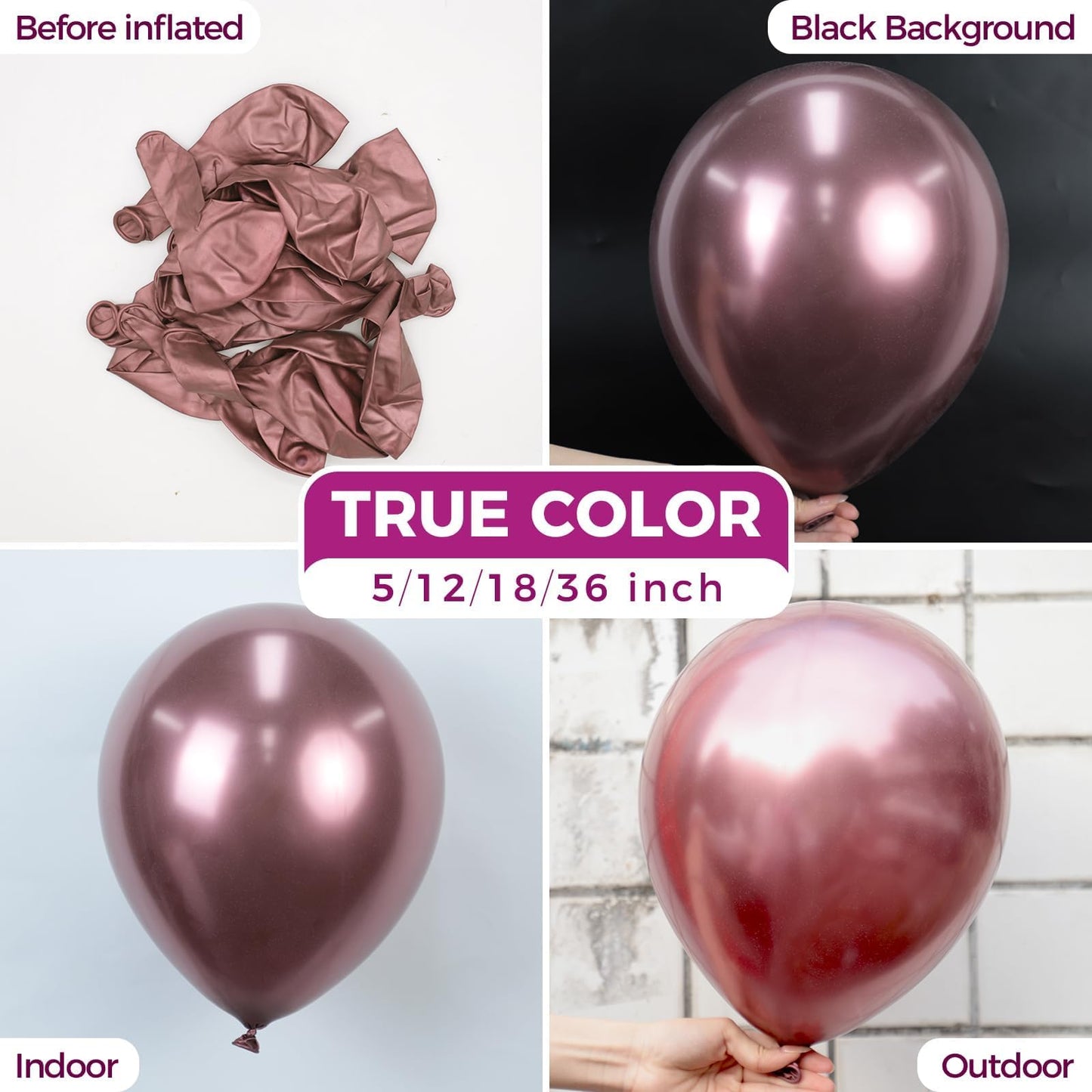 Bezente Copper Latex Party Balloons - 100 Pack 12 inch Round Helium Bronze Chrome Metallic Brown Balloons for Graduation Birthday Anniversary Boy Gender Reveal Jungle Engagement Fall Party Decorations