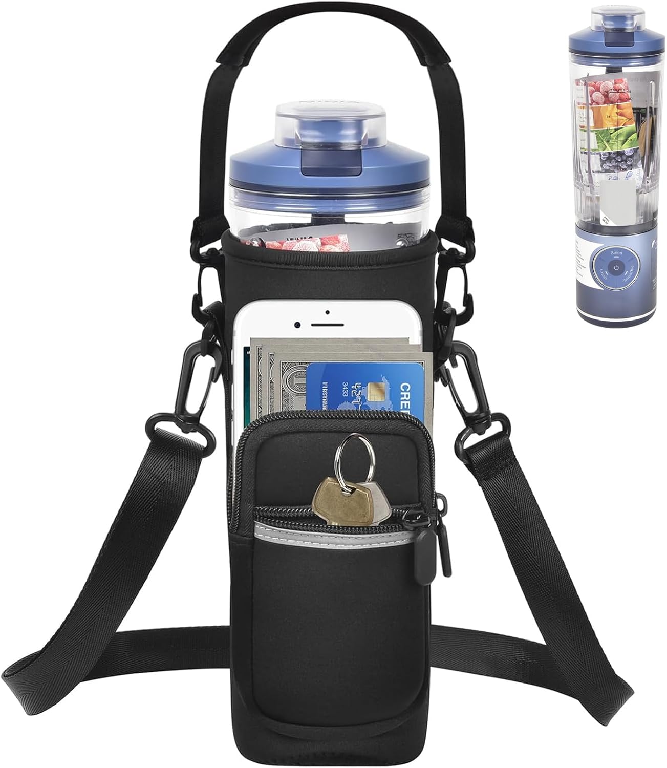 SAIKA Personal Blender Bag - Portable Carrying Case for Ninja Blast Max BC251/BC151 | Reflective Strip & Accessories Pocket