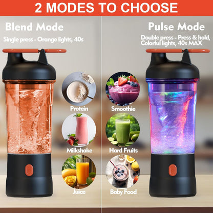 Skiennix Portable Blender - 25oz Personal Smoothie Maker with 6 Blades | USB-C Rechargeable, Black