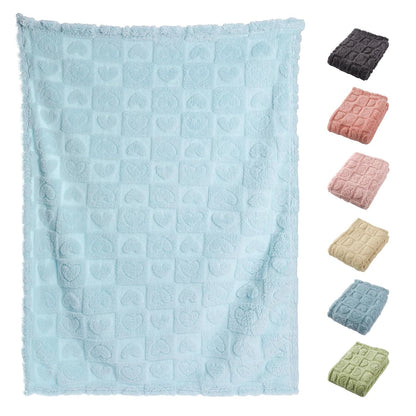 Skiennix Baby Blankets - Soft Fleece Toddler Blankets for Crib | 4 Pcs Set, 30" x 40", Blue/Green/White/Grey