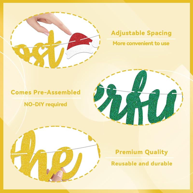 Its the Most Onederful Time of the Year Banner – Christmas First Birthday Party Decor