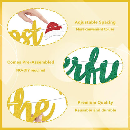 Its the Most Onederful Time of the Year Banner – Christmas First Birthday Party Decor