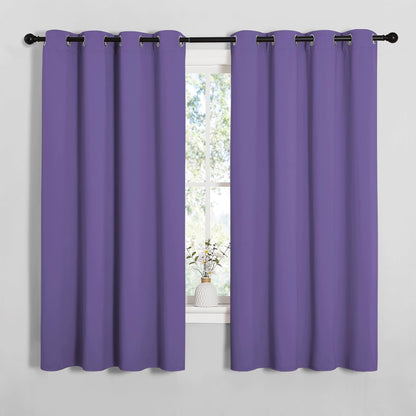 NICETOWN Blackout Curtain Panels - Thermal Insulated Grommet Drapes | Lilac Purple, 55 x 68 Inches (1 Pair)