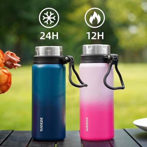 BJPKPK Stainless Steel Water Bottle - 25oz Insulated Flask | Double Wall Leakproof Design, Laguna Color