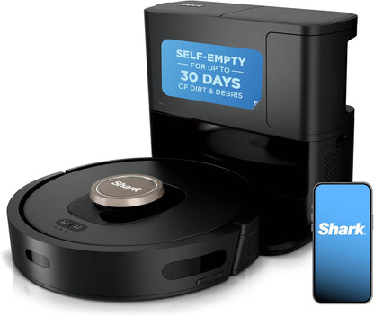 Shark AV2501AE AI Robot Vacuum - XL HEPA Self-Empty Base, LIDAR Navigation, Wi-Fi & Alexa Compatible - Black