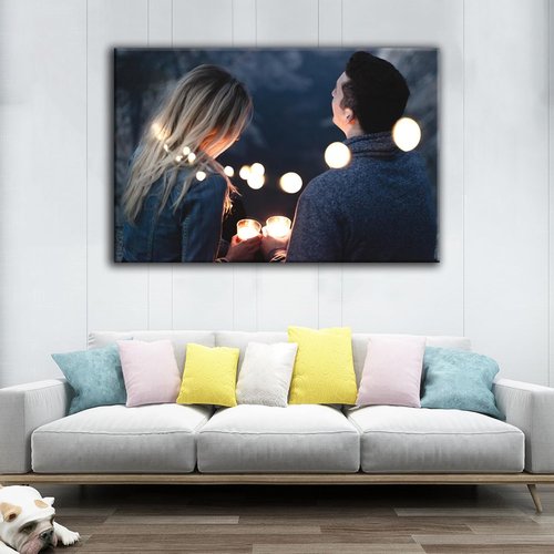 Looife Custom Canvas Prints - Personalized Photo Art for Living Room, Bedroom | 46"x 36" Ready to Hang