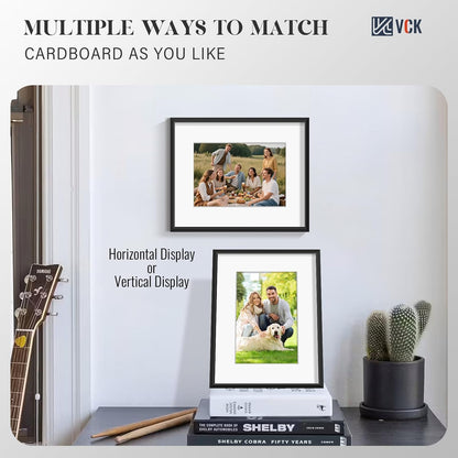 VCK 8x10 Picture Frame - High-End Aluminum Metal with Tempered Glass | Displays 5x7 or 8x10 Photos